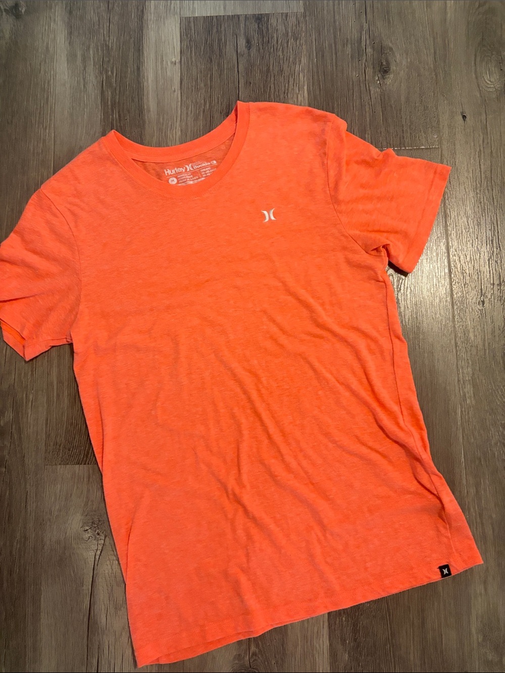 Hurley Men's Bright Orange Short Sleeve Crew Tee